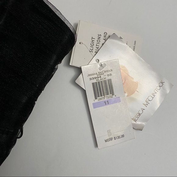 Jessica McKlintock Dress Black Cocktail Glitter 11 - Picture 6 of 7